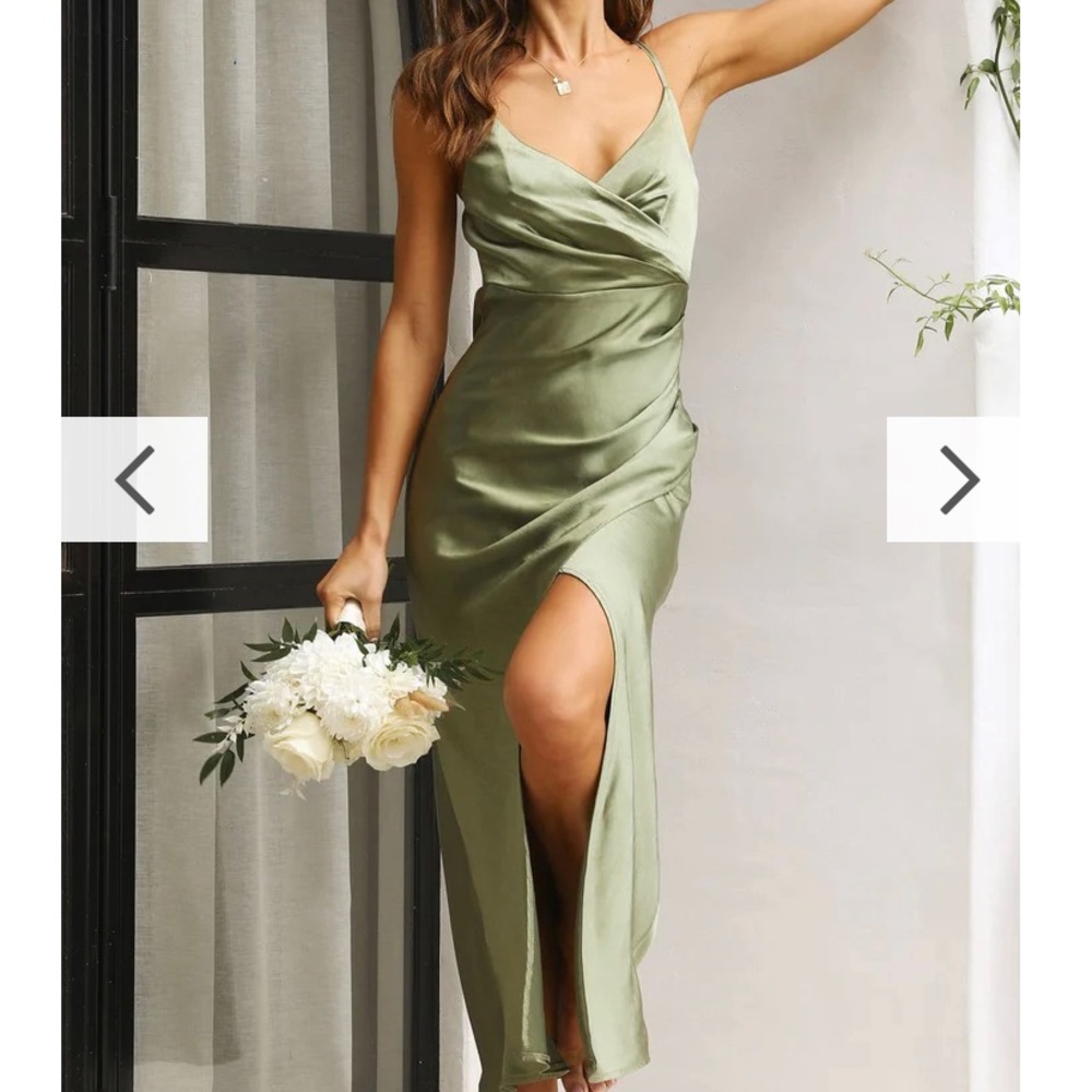 Elsa MIDI dress olive